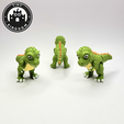 Flexi-Tiny-T-Rex,-P9.png Flexi Tiny T-Rex Dinosaur, Articulated fidget figure, keychain version included, 3mf included