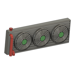 3d_PHoto.png STL file RC4WD Marlin TF2 Rear Bed Mounted Triple Fan Radiator・3D printer model to download