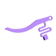 Tail.stl Dog shadow puppet with moving mouth and tail