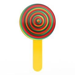 Lollipop-Emoji-1.jpg 3D file Lollipop Emoji・Model to download and 3D print