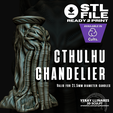 CTHULHU-CHANDELIER.png Archivo STL Candelabro tematizado: Cthulhu・Modelo para descargar e imprimir en 3D