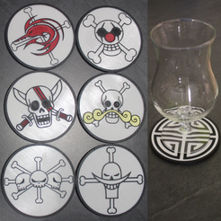 Sans-titre10.png Archivo STL 6 Posavasos One Piece 3・Design para impresora 3D para descargar