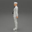 Girl-0006.jpg 3D file Naval reserve officer standing holding gun・3D printer model to download