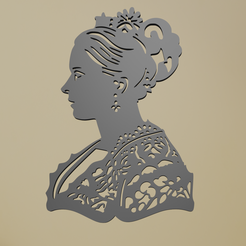 Queen-Victoria-2.png STL-Datei Königin Victoria・3D-druckbares Modell zum Herunterladen