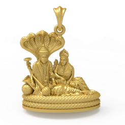 25-mm-Laxminarayan-pendant-pic-1.png STL file 25-mm Laxminarayan pendant・3D printing idea to download
