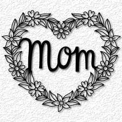 project_20230428_1032152-01.png Mothers Day Floral Heart wall art mom heart wall decor 2d art