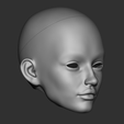 2.png Head (E1) 3D model bjd doll \ Female \ figurines \ articulated doll \ ooak \ 3d print \ character \ face