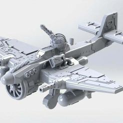 Ork_ju_87.JPG Free STL file Ork Styka BlitzBomber (Warhammer 40K)・3D printer design to download