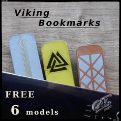 V-bookmark_F_1.jpg Free STL file FREE Viking Bookmarks Set・3D printable design to download