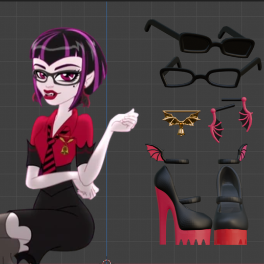 gory fangtell   a set of accessories 3D model