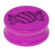 Candy-puck-bottom.png Candy sweet stamping/embossing puck - cookie/playdough/fondant/polymer clay