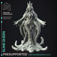 slime-queen-5.jpg Slime Queen - The Gelatinous Queen - PRESUPPORTED - Illustrated and Stats - 32mm scale