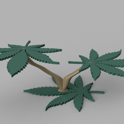Marihuana-v2.png Archivo STL gratis Árbol de marihuana, soporte para macetas, estante・Diseño de impresora 3D para descargar