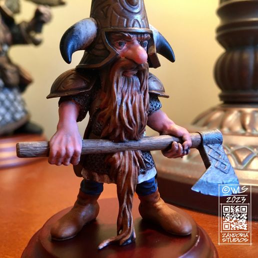 Photo-Jan-26-2023,-4-19-34-PM.jpg Gnome with Axe, Fantasy Tabletop RPG Miniature or Garden Gnome Statue