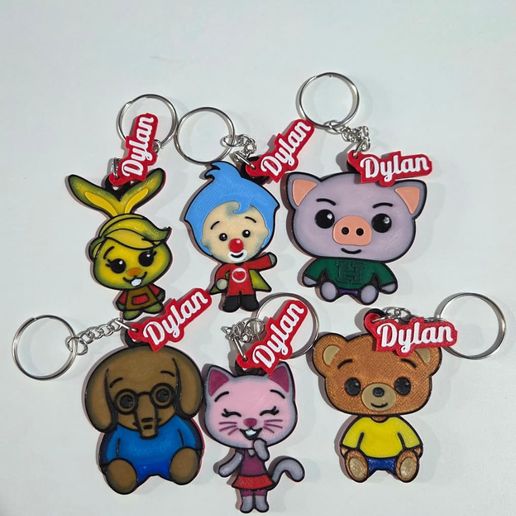 Plim plim and his friends key chains