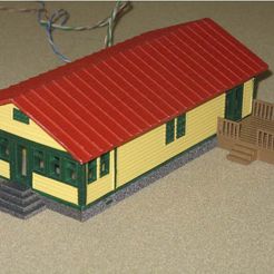 267fce98142c3cdfc83ae353ee4085b3_preview_featured.JPG Download free STL file HO Scale Ranch House and Deck • 3D printing object, kabrumble