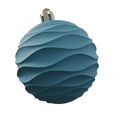 wavy-sphereb.jpeg ChristmasJoy: Festive Sphere Ornament Wavy Digital Download in 75mm and 114mm Sizes (Hollow & Solid Versions with Detachable Cap)