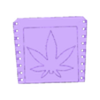 funda hoja canavis mediana.stl 🔥 Lighter Case in Flexible TPU - Cannabis Leaf Model and Customizable