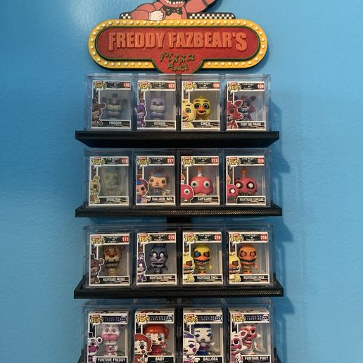 🏢 Funko Bitty Pop Shelf (Wall Mountable)・ 3D File for 3D