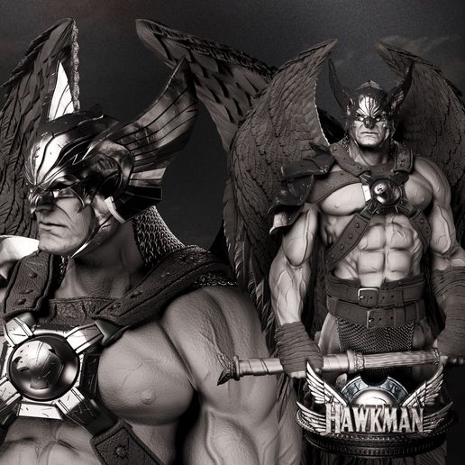 WA JUNE TERM B3DSERK Juni-Semester 2022: Hawkman-Büste 1/4 druckfertig