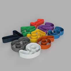 All-Numbers.jpg STL file Cookie Cutter Numbers 1-9・Model to download and 3D print, balasizsolti