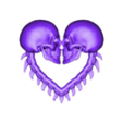 skull love.stl skull love pentant