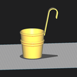 Cura.png Hanging Flower Pot for Rails, Potters and Vase for Plants