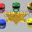 Untitled.jpg Mighty Morphin Power Rangers Helmets Bundle Pack MMPR Helmets