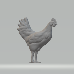 1.png STL-Datei Henne Skulptur 3D-Druck Modell kostenlos・Design zum 3D-Drucken zum herunterladen