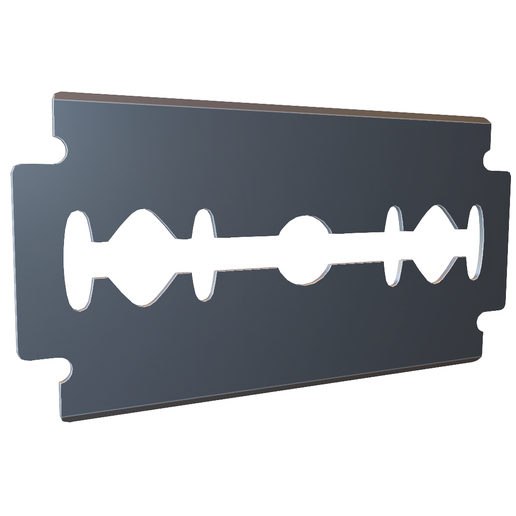 🪒 Classic Double-Edge Razor Blade・ STL File for 3D printing・Cults