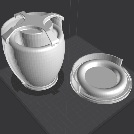 100mm High, 75mm diameter, Pot, tray with mold shell