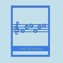 j.png STL file Zelda Songs Panel A10 - Decoration - Song of Soaring・3D printing idea to download