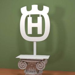 husqvarna-Logo.jpg Archivo STL gratis Logotipo de Husqvarna・Plan para descargar y imprimir en 3D