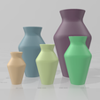 Capture.png Minimalistic 2 Vase STL File - Digital Download -5 Sizes- Homeware, Minimalist Modern Design