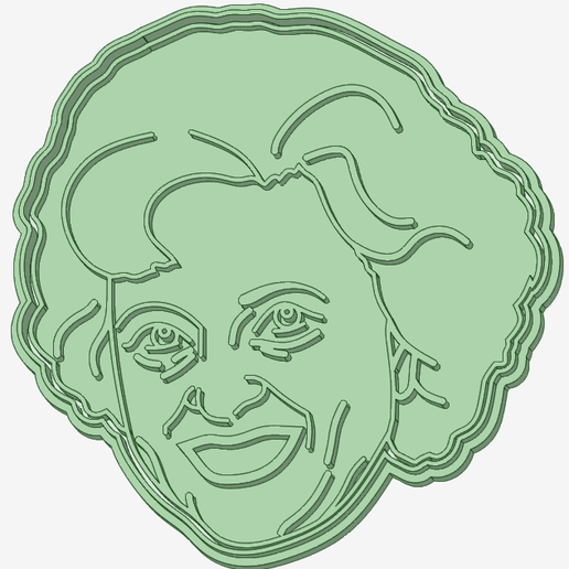 4_e.png STL file GOLDEN GIRLS 4 COOKIE CUTTER・3D printable design to download, osval74