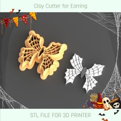 1.jpg 3D-Datei Сobweb Schmetterling HALLOWEEN POLYMER TONSCHNEIDER・Design zum Herunterladen und 3D-Drucken