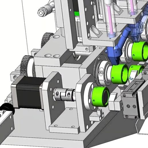 ⚙️ Multi-Head Automatic Screw Locking Machine Mechanism 3D CAD Model ...