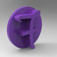 F11.395.jpg Alphabet stamp plus fondant cutter for letter F ready for 3D printing