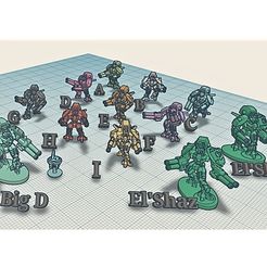 IMage2.jpg Free STL file Space Fishmen XV9 Mini Space Suits by CygnusMaya・3D printable object to download
