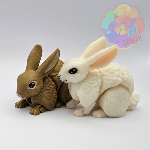 Bunny - Flexi Articulated Animal (print in place, no supports)