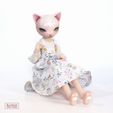 DSC09725.jpg BJD Doll stl 3D Model for printing Moony Cat Furry Anthro Ball Jointed Art Doll 35cm 20cm