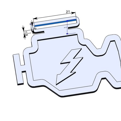 Check engine keychain