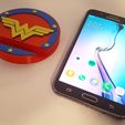 2019-04-18_14.07.36-2.jpg Cell Phone Holder with Wonder Woman shield