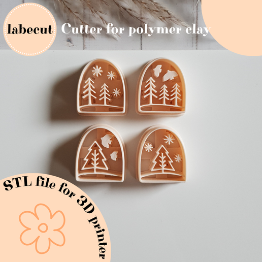 Arch winter polymer clay cutters