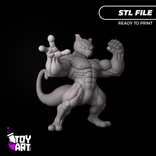 Buff Pokemon Sculptures MONSTER MODE PIKACHU – Jacked Statue STL