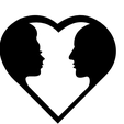 1.png Couple in Heart Sticker Decoration