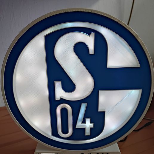 FC Schalke 04 LED Lamp | Fan Logo 3D model