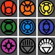 lantern-symbols_display_large.jpg Free STL file Lantern corps rings・Template to download and 3D print