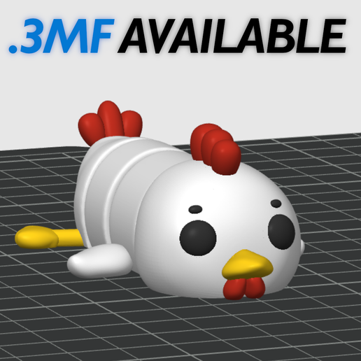 5.png Flexi Articulated Chicken (+Keychain)