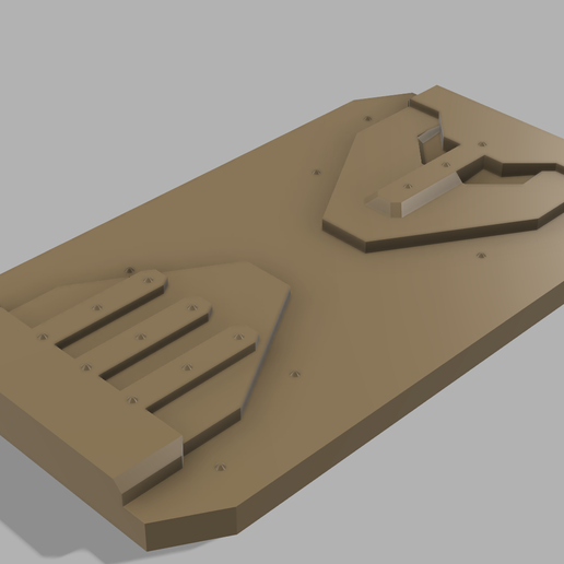 HANDCUFFS (chain) CARRIER VACUUM MOLD AND TRIM JIG - 3D model önizlemesi